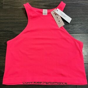 Calvin Klein Performance Neon Pink Crop Top